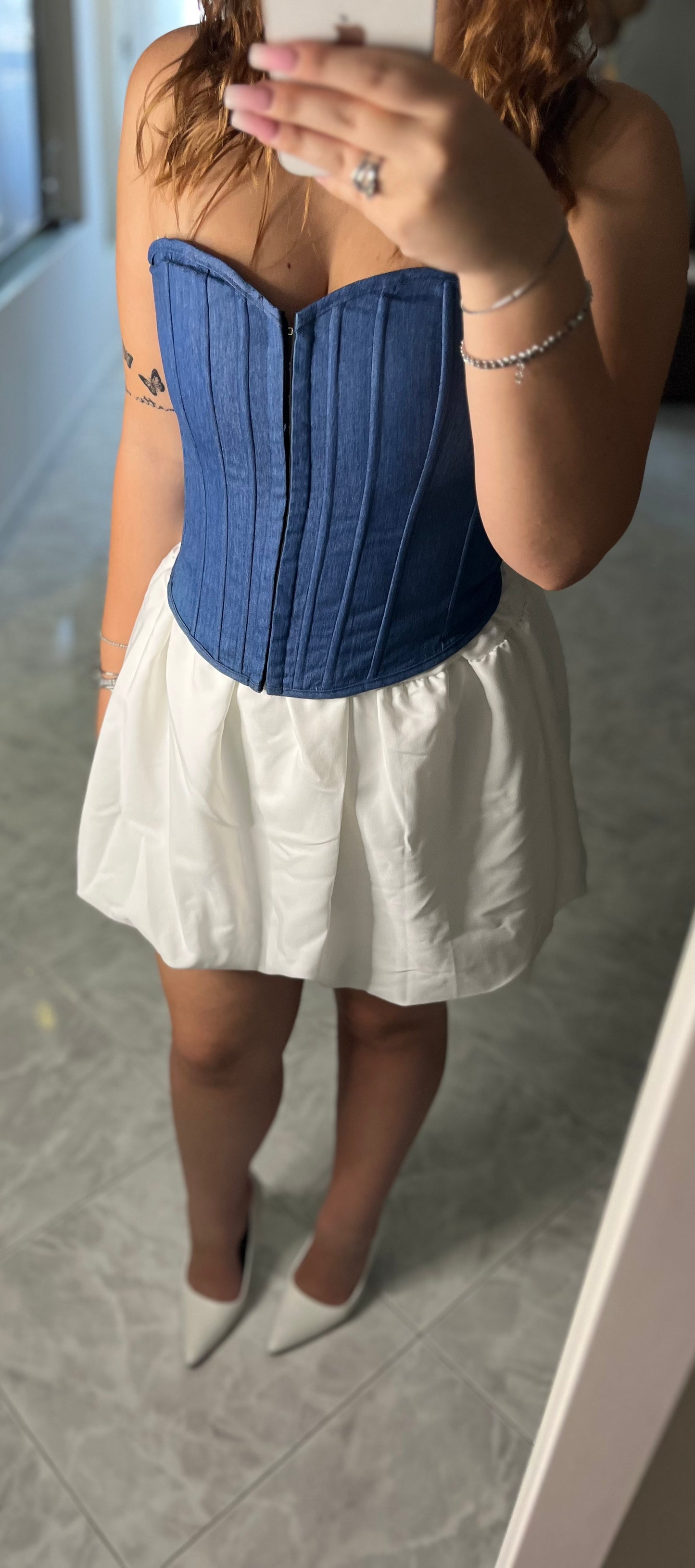 Top Corsetto Denim
