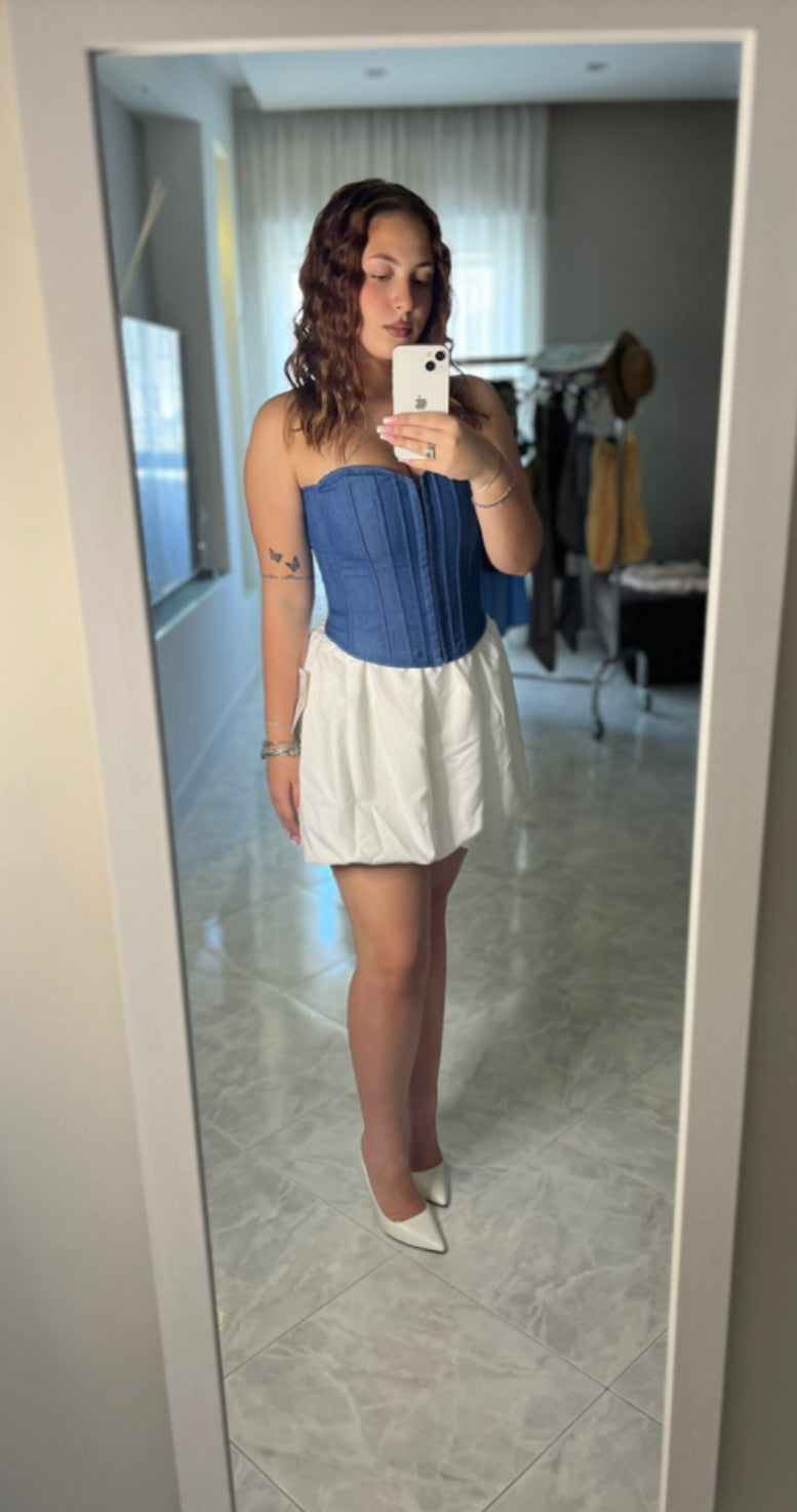 Top Corsetto Denim