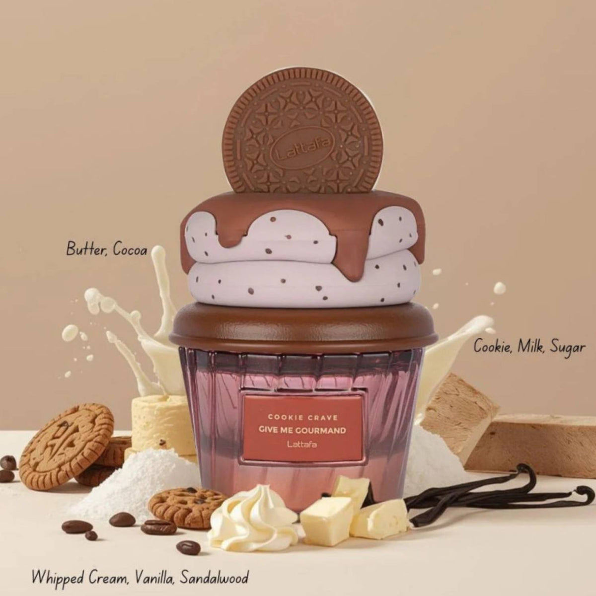 Lattafa Give Me Gourmand Cookie Crave Profumo Unisex Eau De Parfum Spray 75 Ml