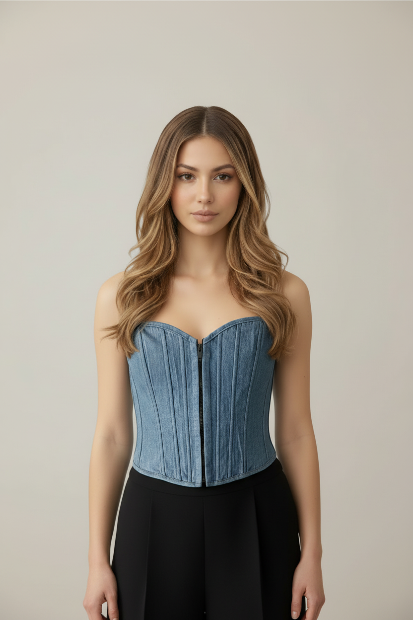 Top Jeans stringato