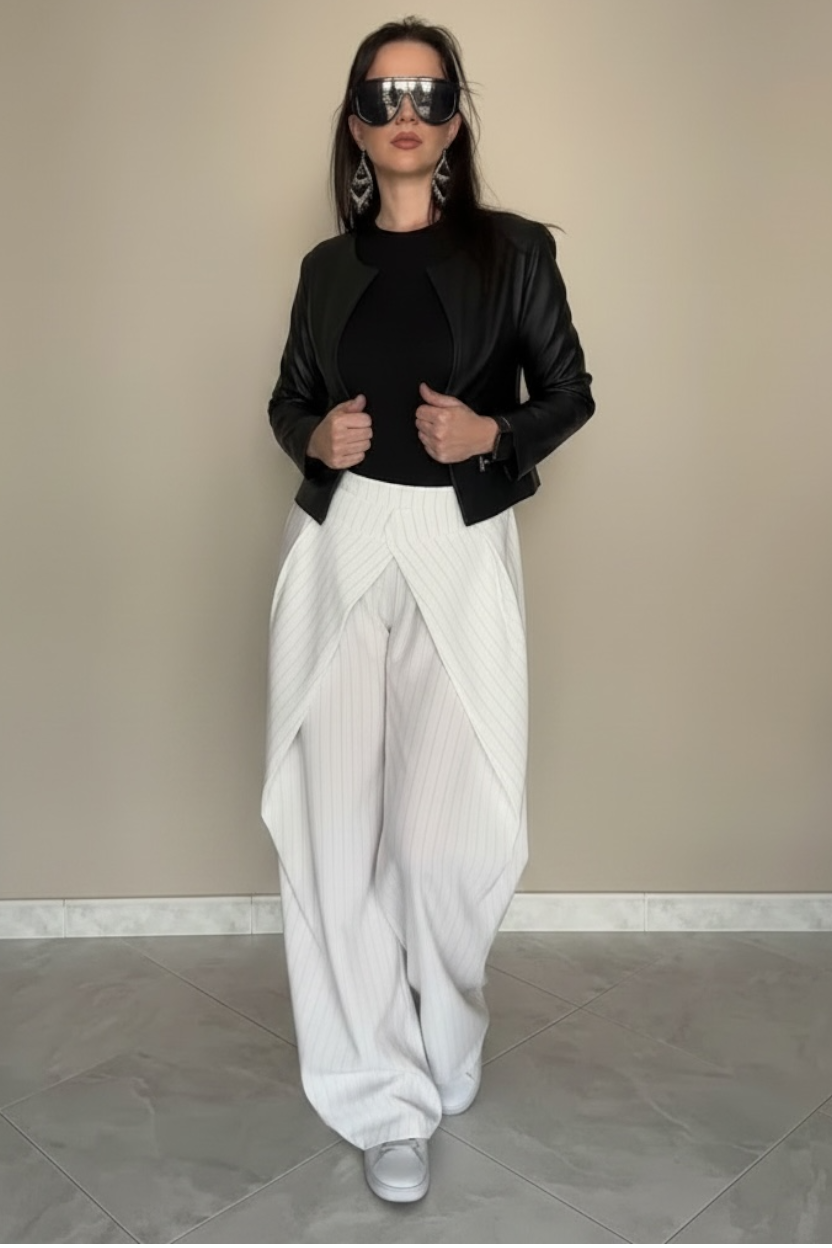 Pantalone Balloon Bianco