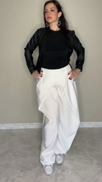 Pantalone Balloon Bianco
