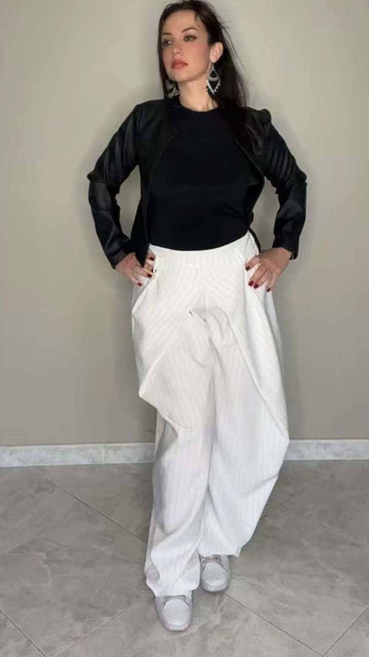 Pantalone Balloon Bianco