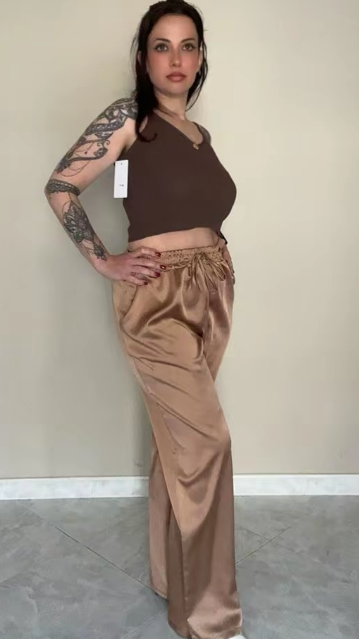 Pantalone Palazzo "Luce Dorata"