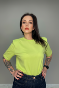 T-shirt Unica Lime-Con Spalline Imbottite
