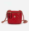 Mini Borsa Vanity a Tracolla Effetto Trapuntato