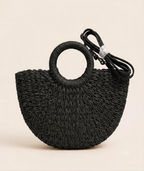 Borsa in Paglia Intrecciata con Tracolla | Stile Naturale Elegante