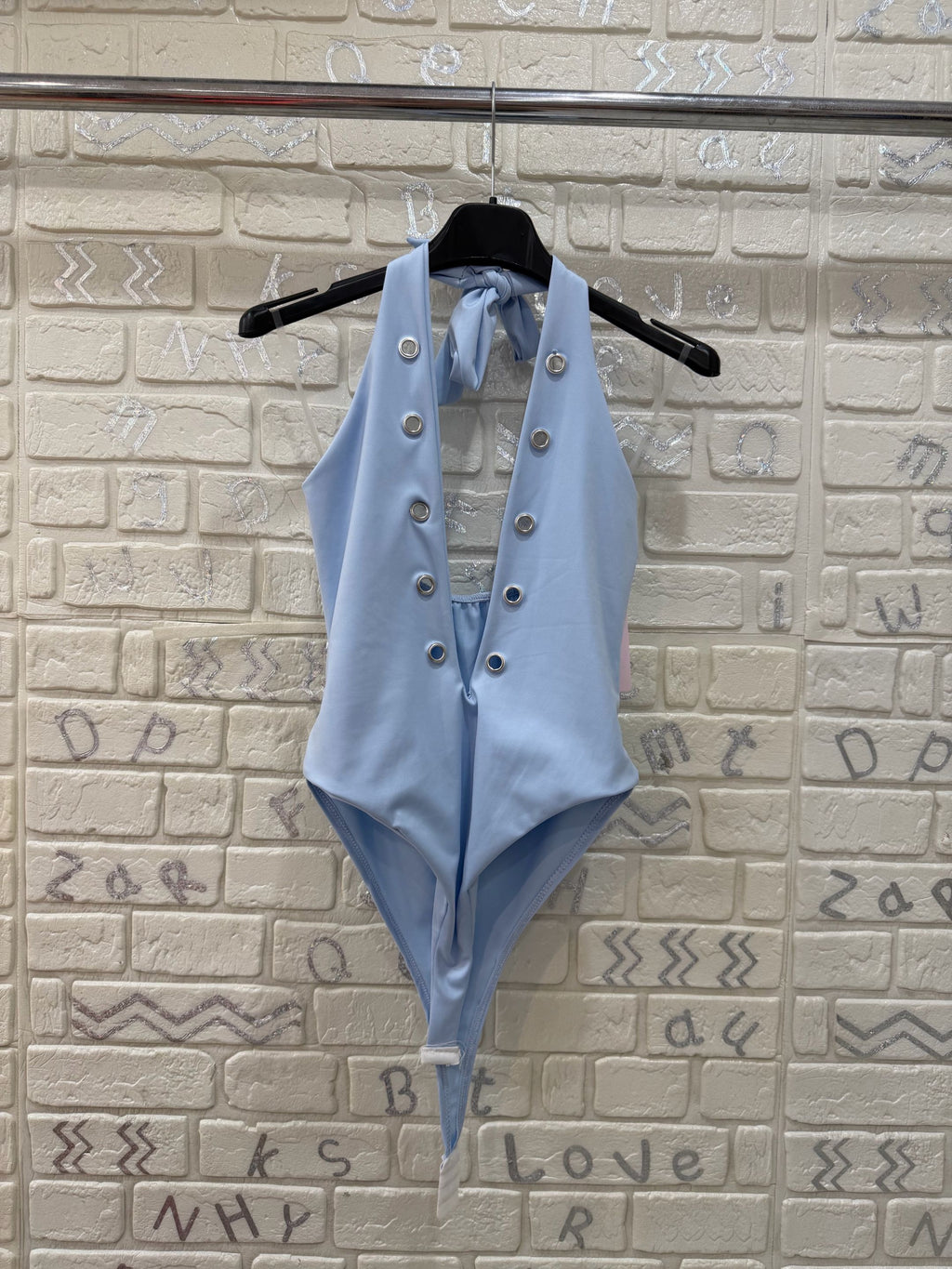Body Halter con Occhielli Silver