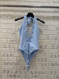 Body Halter con Occhielli Silver