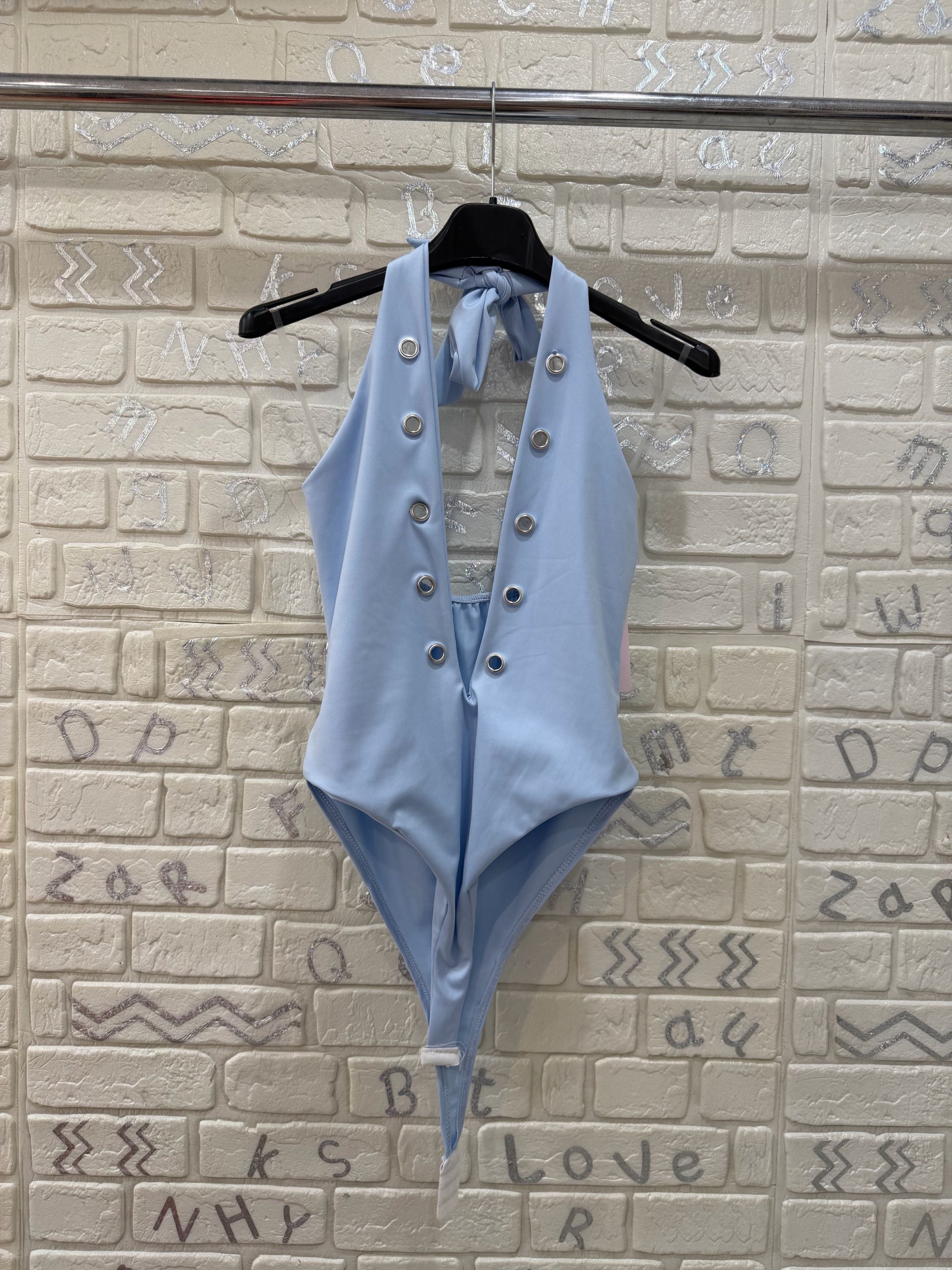 Body Halter con Occhielli Silver