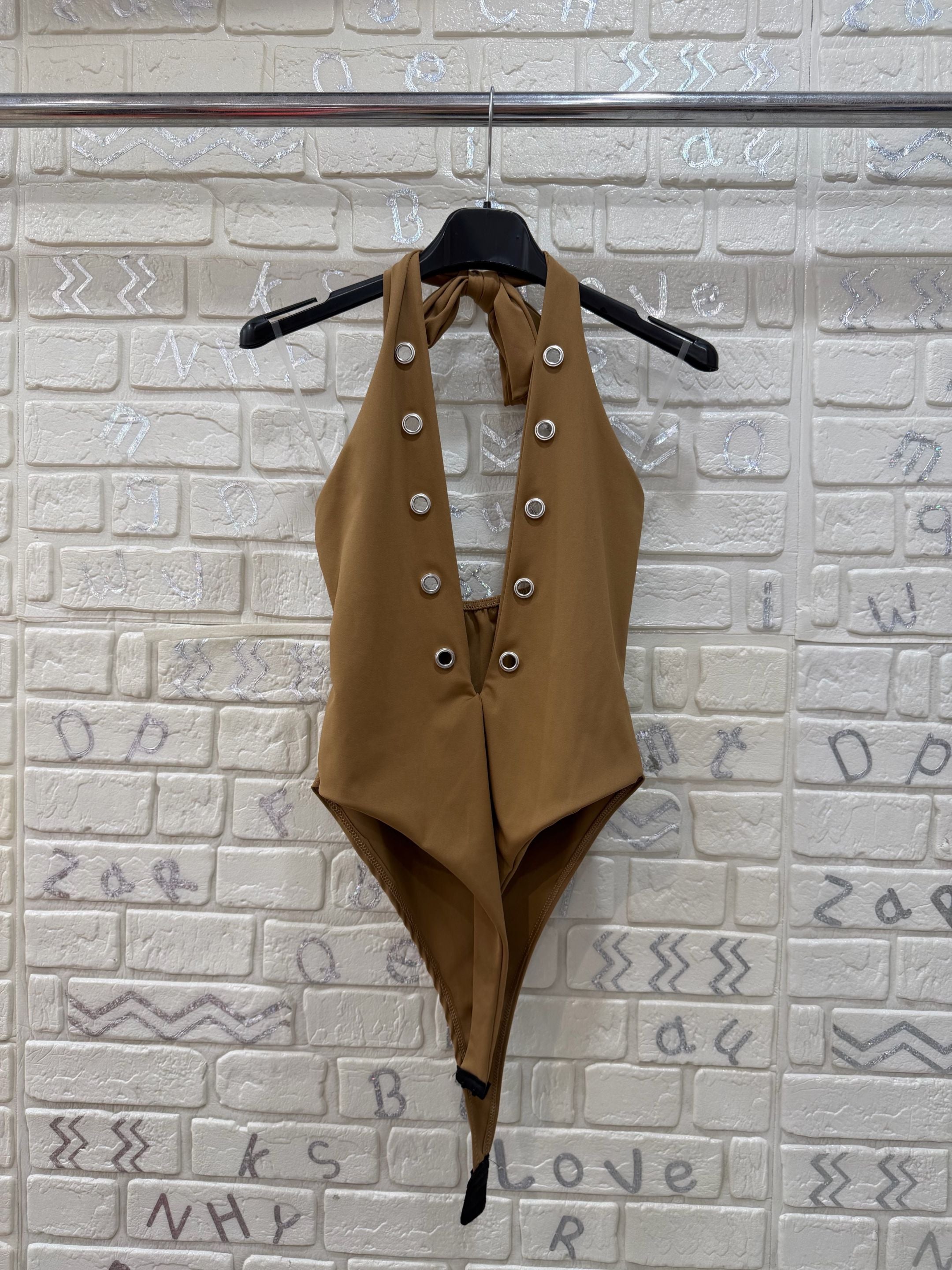 Body Halter con Occhielli Silver