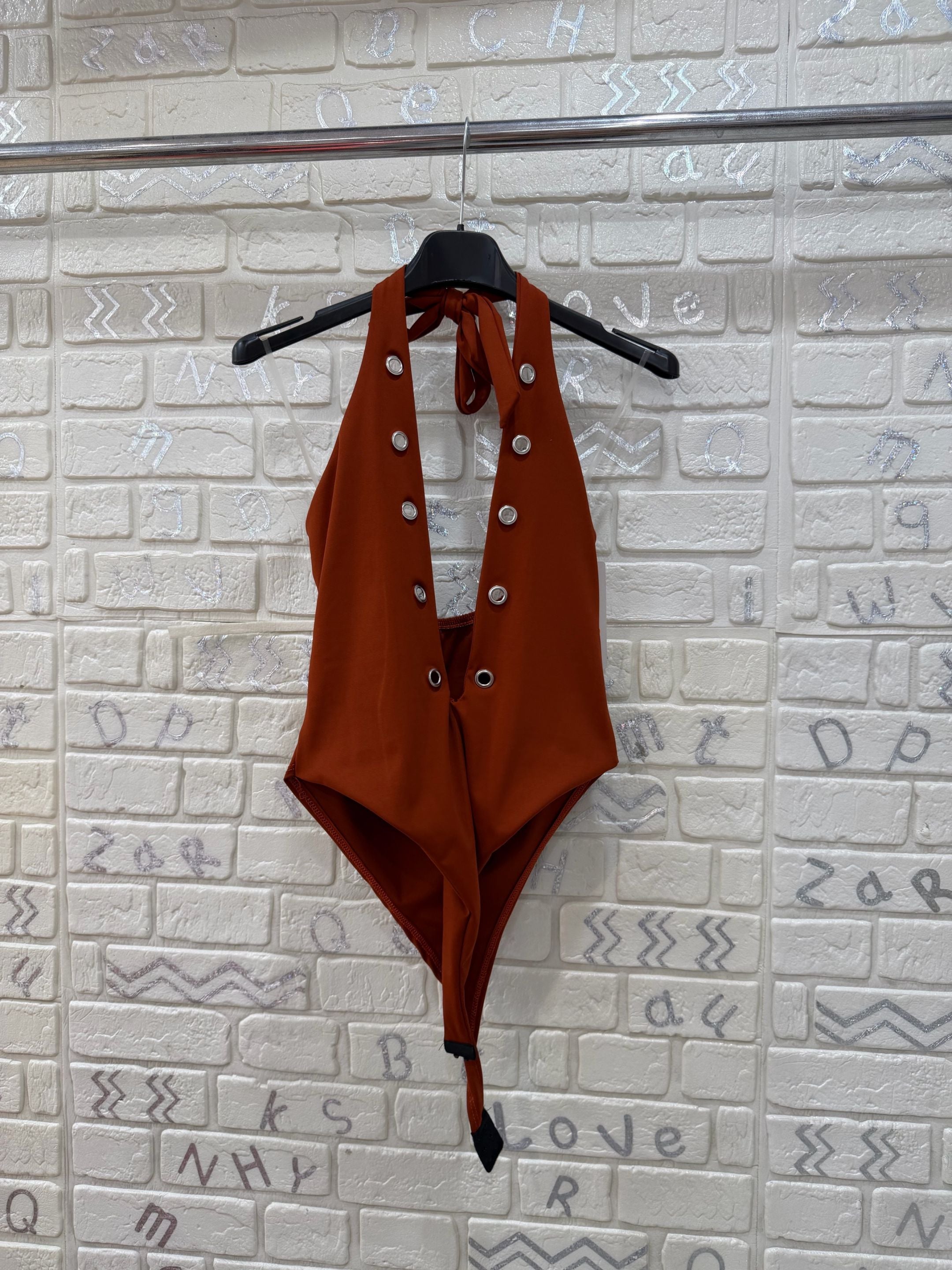 Body Halter con Occhielli Silver