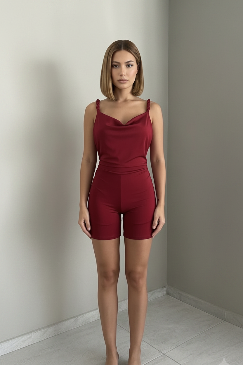 Tuta Jumpsuit Shorts Elena  - Vestibilità Attillata