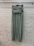 Coordinato a Quadretti con Top a Fascia e Pantaloni Harem