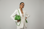 Set Borsa Secchiello "Aura Green" – 3 in 1 con Pochette e Tracolla Regolabile