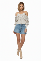 Bustier Lace-up Off-Shoulder - Collezione Vintage Cream