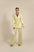 Tailleur "Chantal" con Blazer Bustier e Pantalone Wide Leg