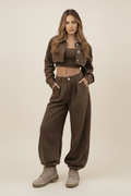 Set Coordinato "Linda" – Denim Chocolate 3 Pezzi