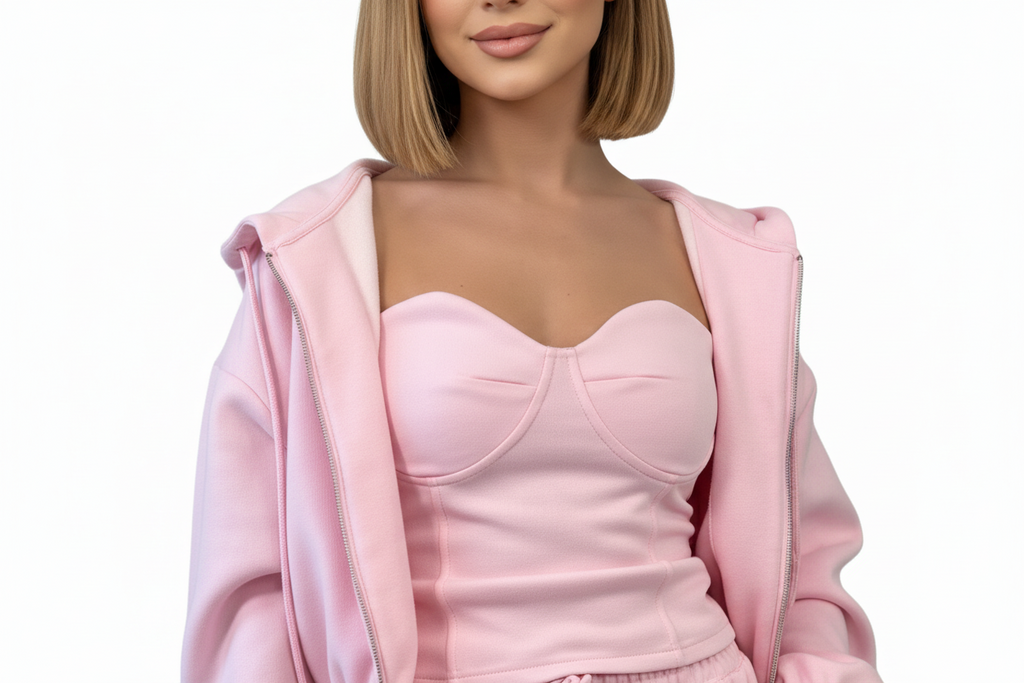 Set Coordinato – Trio Lounge 3 Pezzi (Top Corsetto, Felpa & Pantaloni)