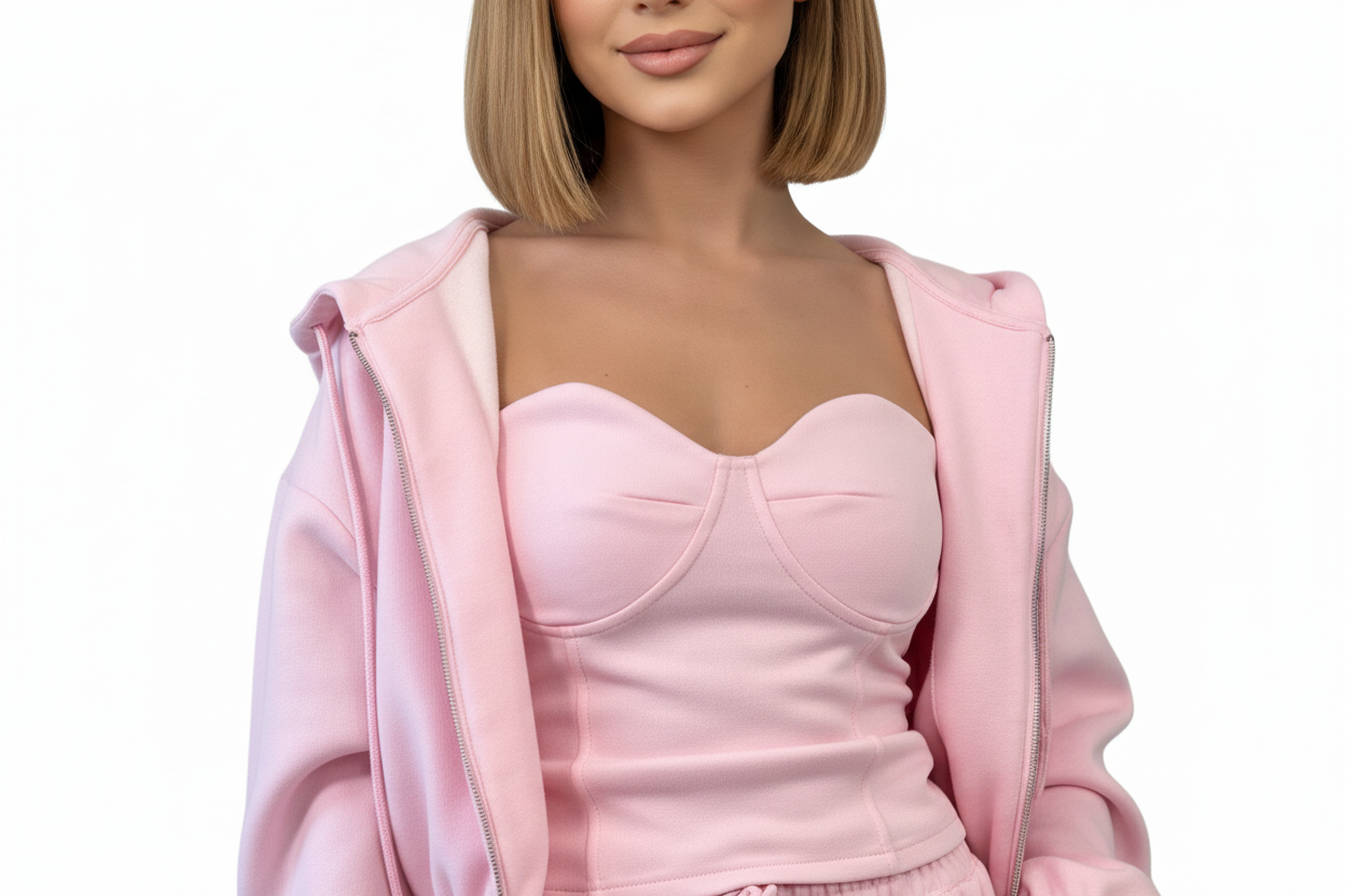 Set Coordinato – Trio Lounge 3 Pezzi (Top Corsetto, Felpa & Pantaloni)