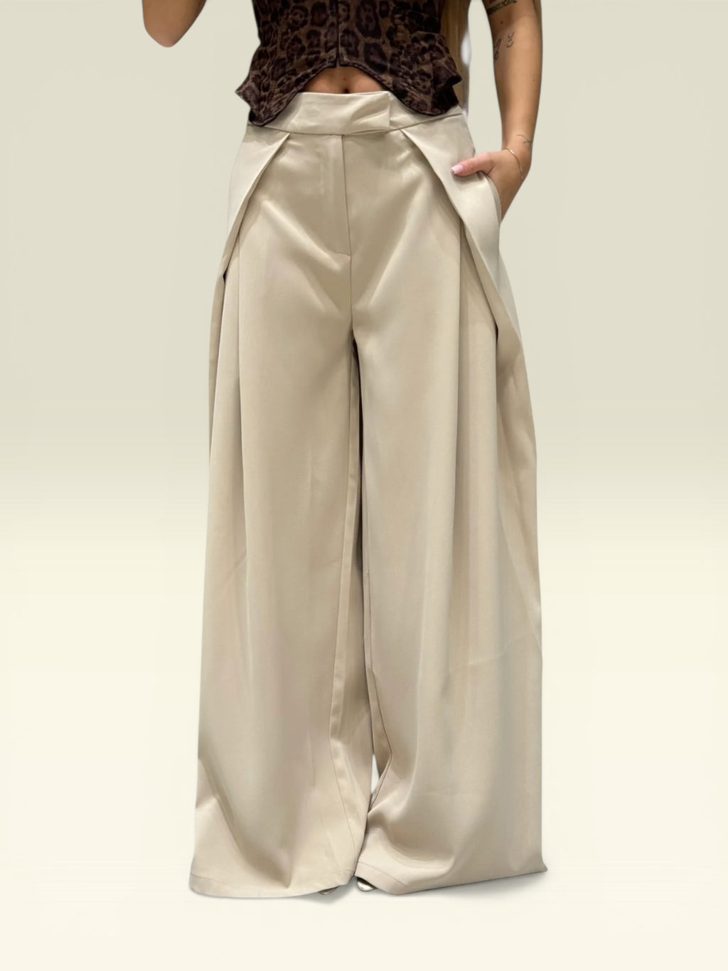 Pantalone Palazzo "Katarina" – Beige