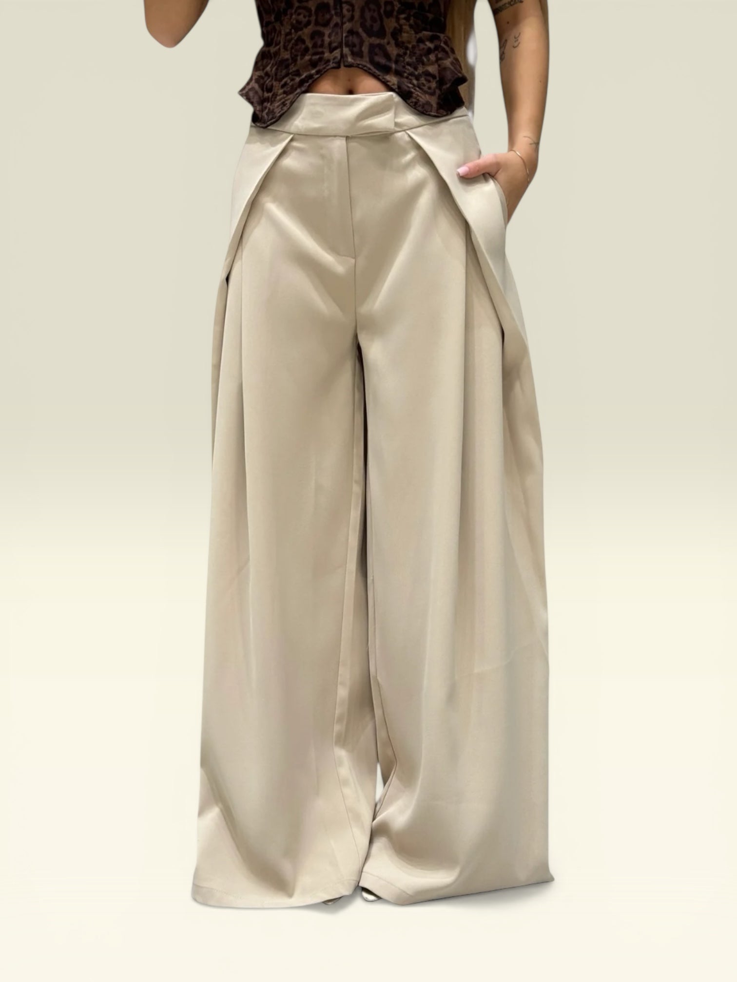 Pantalone Palazzo "Katarina" – Beige