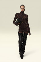 Mini Abito "Savage Soul" con Dettagli in Pizzo