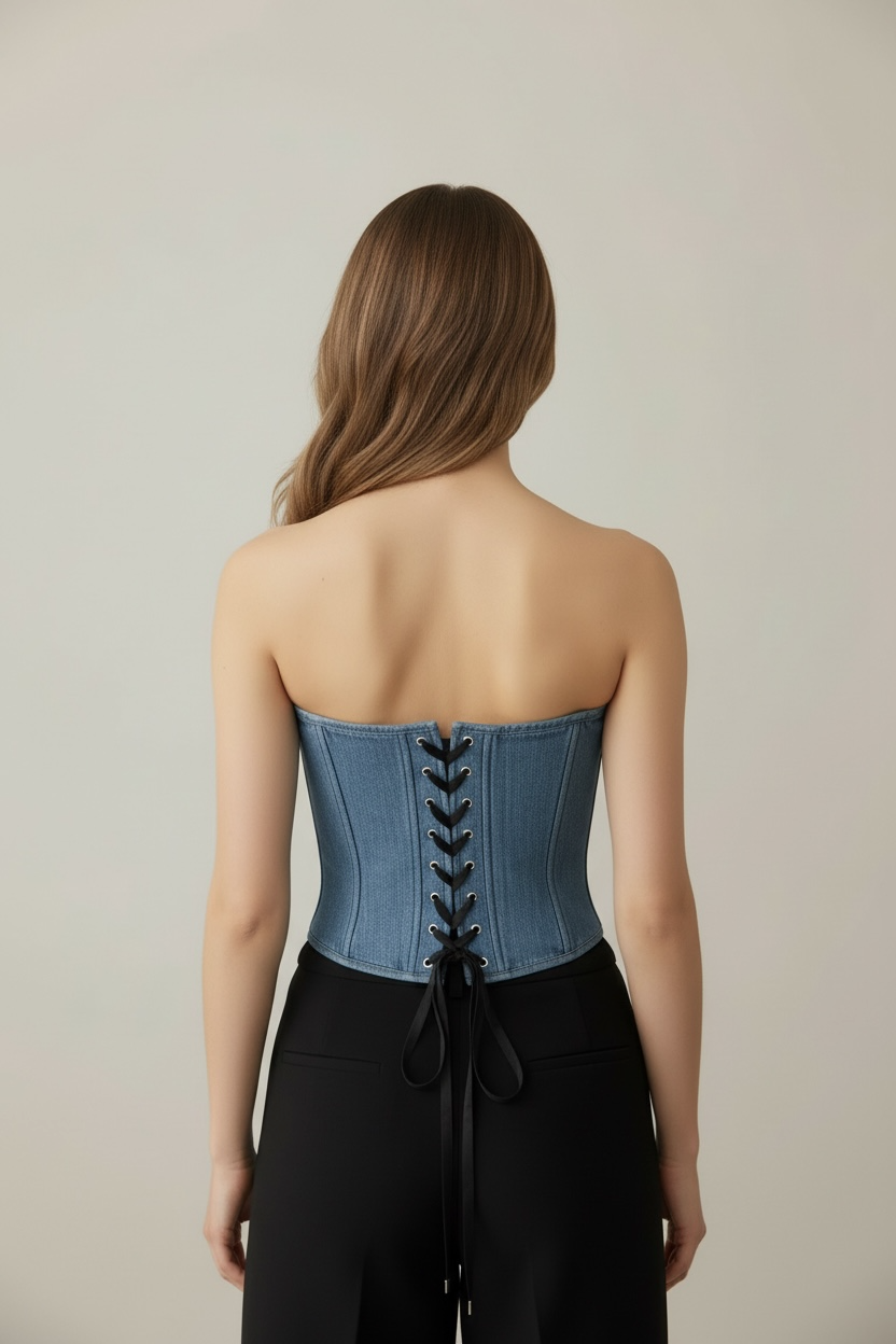 Top Jeans stringato