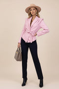 Blazer Tailleur "Amelia" – Giacca a Portafoglio con Cintura e Collo a Scialle