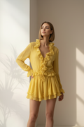 Set Coordinato "Sole di Capri" – Chiffon & Rouches Giallo Sorbetto