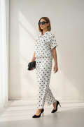 Set Coordinato  "Dalia" – Ivory & Black Dots