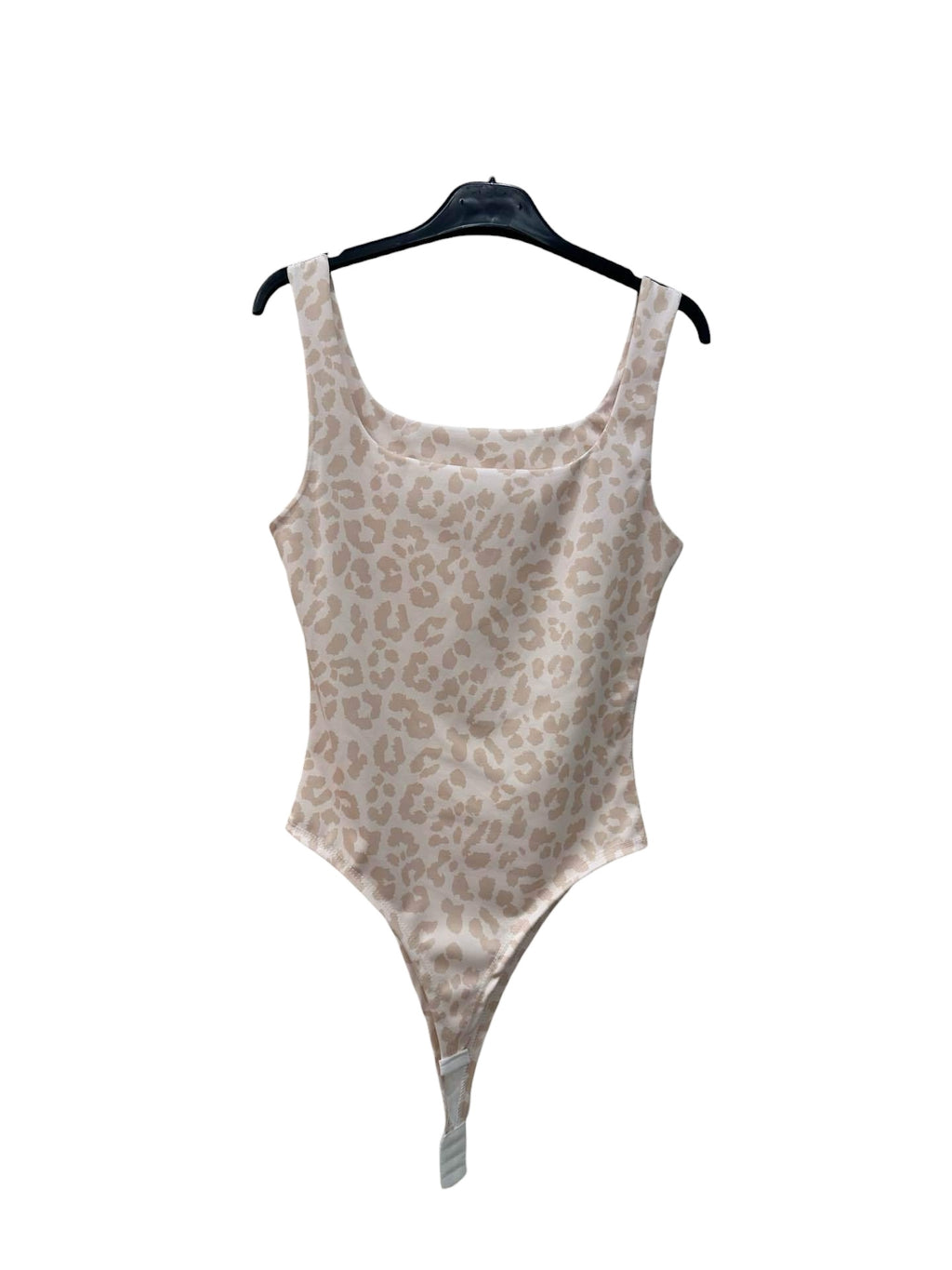 Body "Wild Essence" – Scollo Quadrato con Stampa Leopardata Safari