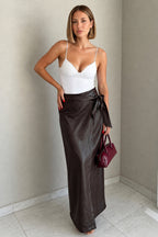 Gonna Maxi Flared in Similpelle Soft – Modello Envelope