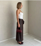 Gonna Maxi Flared in Similpelle Soft – Modello Envelope
